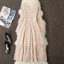 Load image into Gallery viewer, 2019 Summer Dress Women Long Sleeve Lace Dress Big Size M-3XL Dress Elegant Lady Long V-neck Party Dressess Vestidos платье W564