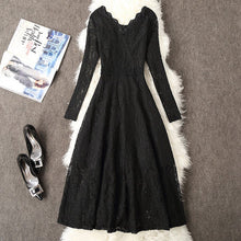 Load image into Gallery viewer, 2019 Summer Dress Women Long Sleeve Lace Dress Big Size M-3XL Dress Elegant Lady Long V-neck Party Dressess Vestidos платье W564