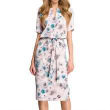 Load image into Gallery viewer, 2019 Hot Sale Women Midi Party Dresses Geometric Print Summer Boho Beach Dress Loose Batwing Sleeve Dress Vestidos Plus Size